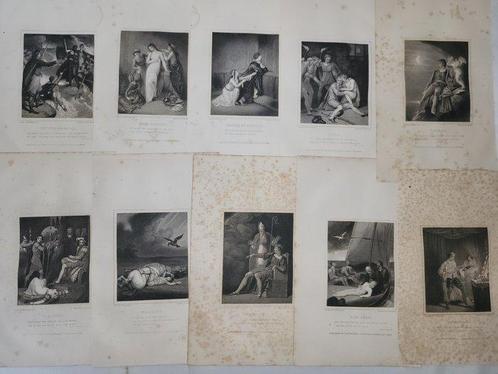Divers Auteurs - 10 gravures originales – Illustrations des, Antiek en Kunst, Antiek | Boeken en Manuscripten