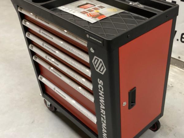 Veiling - Gereedschapswagen Schwartzmann 6 laden, 4 gevuld, Auto diversen, Autogereedschap