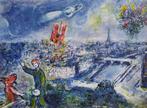Marc Chagall (1887-1985) (after) - Vue de Paris, 1969 -