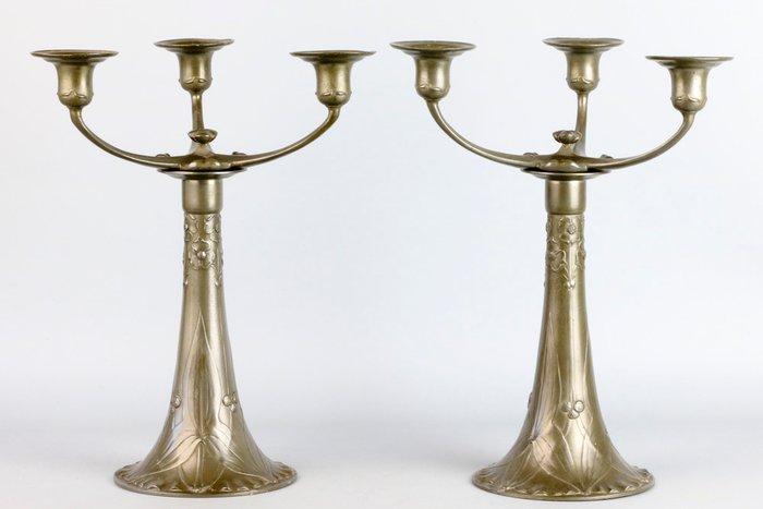 Kayserzinn - Kandelaar 4328 - Tin - H. 33 cm, Antiek en Kunst, Antiek | Meubels | Stoelen en Sofa's