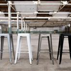 Industriële barkruk | Metalen zwarte kruk | Stapelbaar, Huis en Inrichting, Verzenden, 60 tot 90 cm, Nieuw, 1 kruk