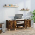 vidaXL Platenkast 121x38x48 cm bewerkt hout gerookt, Verzenden, Nieuw