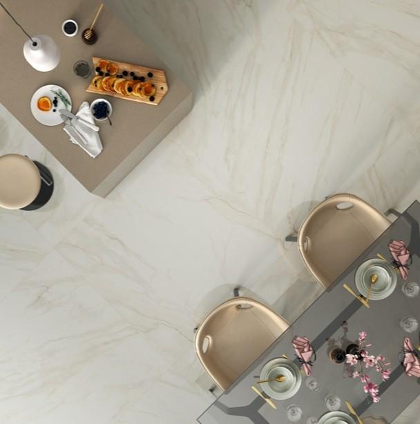 Tresana Blanco Hoogglans Vloertegels 60x60 / Woonkamer /, Doe-het-zelf en Bouw, Tegels, Ophalen of Verzenden