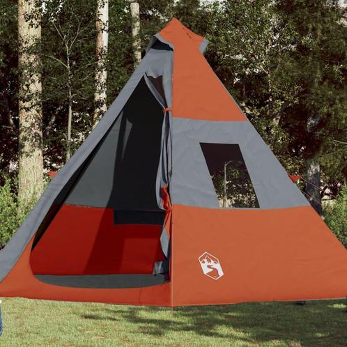 vidaXL Tente de camping tipi 7 personnes orange, Caravanes & Camping, Tentes, Neuf, Envoi