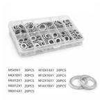 Set van 200 aluminium ringen (M5, M6, M8, M10, M12, M14), Verzenden, Nieuw