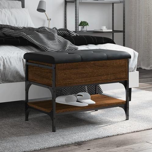 vidaXL Schoenenbank 62x42x45 cm bewerkt hout bruin, Huis en Inrichting, Overige Huis en Inrichting, Nieuw, Verzenden