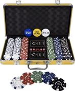 Texas Finest Golden Pokerset 300 Chips – Pokerkoffer, Verzenden, Zo goed als nieuw