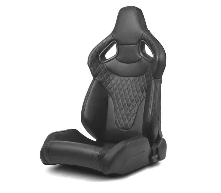 SIÈGE BAQUET SPORT UNIVERSEL CUIR NOIR STYLE SPORTSTER, Auto-onderdelen, Interieur en Bekleding, Verzenden