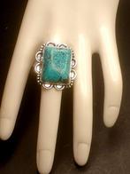 Argent, 925, turquoise tibétaine - Bague