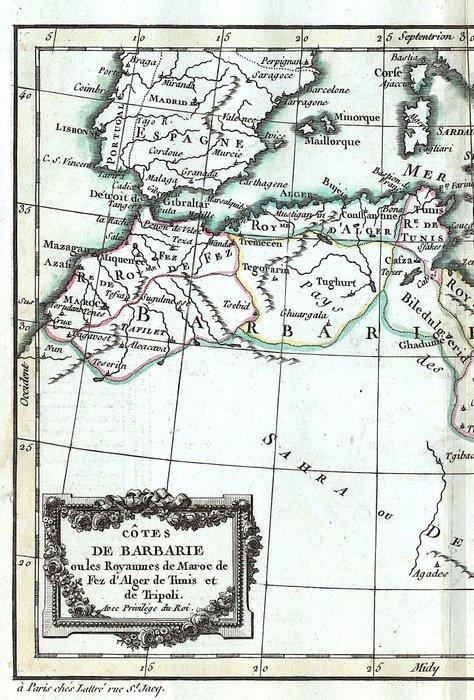 Afrika - Middellandse Zee, Marokko, Algerije, Tunesië,, Boeken, Atlassen en Landkaarten