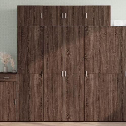 vidaXL Hoge kast 80x42,5x185 cm bewerkt hout bruin, Huis en Inrichting, Kasten | Dressoirs, Nieuw, Verzenden