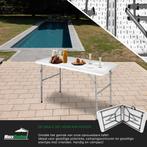 MaxxGarden Vouwtafel - Tuintafel - 120x60x75 cm - Wit, Ophalen of Verzenden, Nieuw