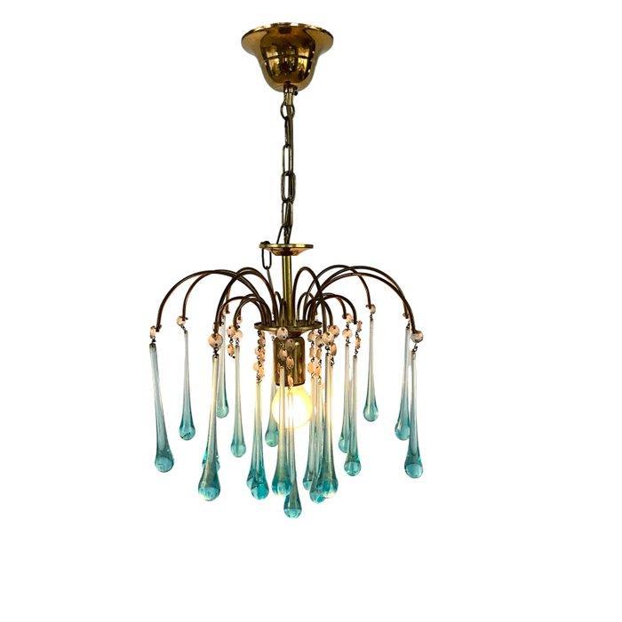 Murano - Lustre - Laiton, Cristal - Lustre gouttes cristal, Antiek en Kunst, Kunst | Designobjecten