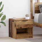 vidaXL Bedkast met lade 2 pcs Oud hout 40 x 39 x 40 cm, Huis en Inrichting, Verzenden, Nieuw