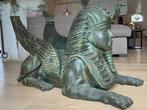 Salontafel - Seated Sphinx Egyptian Revival - Brons, Antiek en Kunst