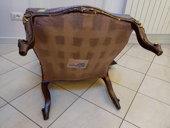 Carlo Galizzi - Fauteuil - Kalfsleer, Antiquités & Art, Curiosités & Brocante