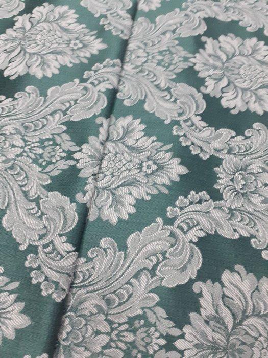 Meubelstof - 2.7 cm - 2.8 cm - Groene barokke stof, Antiek en Kunst, Antiek | Tapijten, Tafelkleden en Textiel
