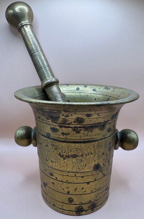 Mortier et pilon - Laiton - pharmaciens boule tampon, Antiek en Kunst, Antiek | Overige Antiek