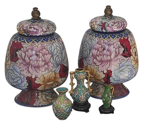Collection thématique - Vases et objets cloisonnés vintage, Antiek en Kunst, Antiek | Speelgoed