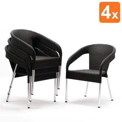 Stoelen | Polyrotan/Aluminium | Charcoal | Grijze Poten |, Zakelijke goederen, Horeca | Keukenapparatuur, Nieuw in verpakking