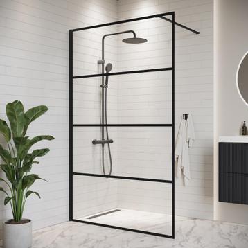 Douchewand Essos 120 x 200 cm Zwart – Inloopdouche 8 mm, Verzenden