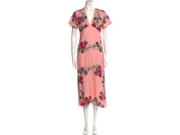 Veiling - Sandro bloemen print Jurk Maat 40 Roze, Kleding | Dames, Jurken, Nieuw