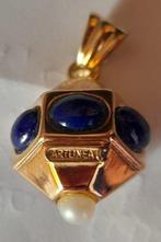 Artlinea - Hanger - 18 karaat Geel goud Lapis lazuli - Parel