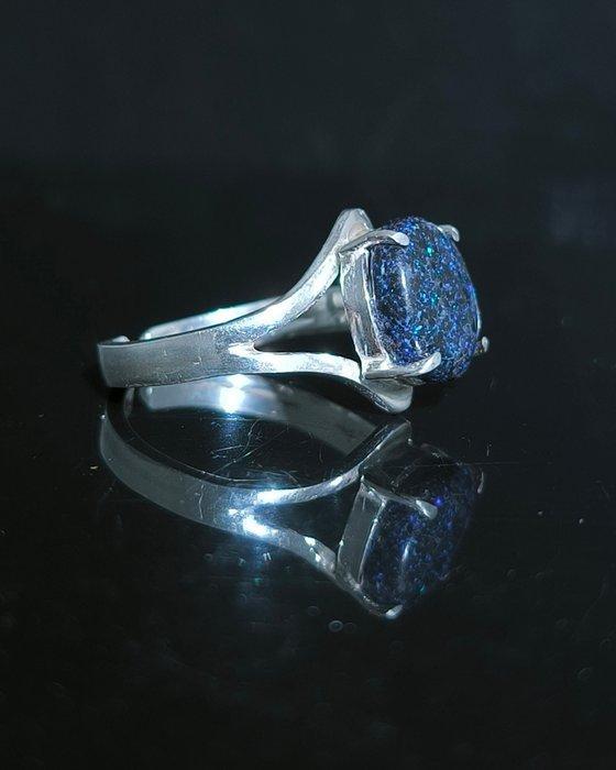 Opaal - Zilver - Ring met amulet, Verzamelen, Mineralen en Fossielen