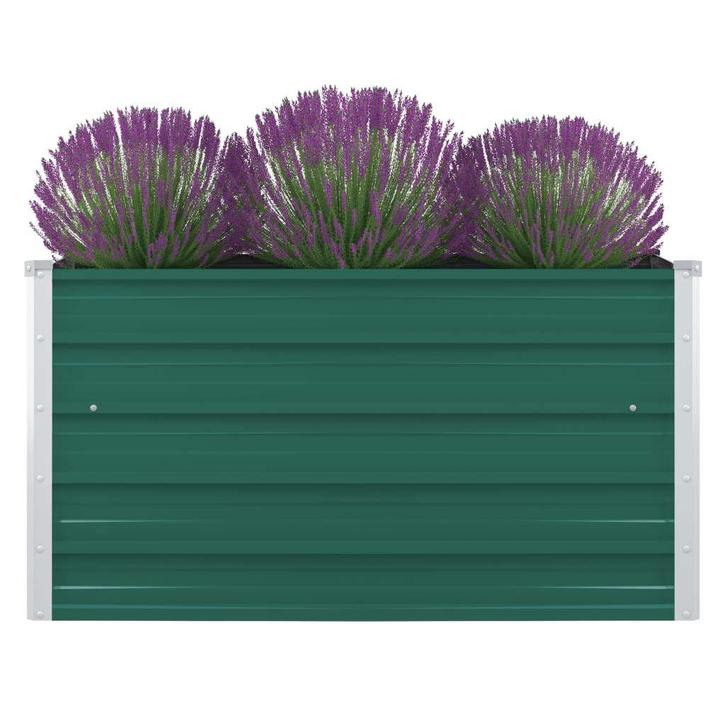 vidaXL Plantenbak verhoogd 100x100x45 cm gegalvaniseerd, Tuin en Terras, Bloempotten, Nieuw, Verzenden