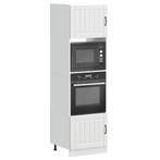 vidaXL Ovenkasten 2 st Lucca bewerkt hout wit, Verzenden, Nieuw