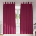 vidaXL Gordijnen met gordijnen 2 pcs Wijnrood 260 x 140 cm, Huis en Inrichting, Verzenden, Nieuw