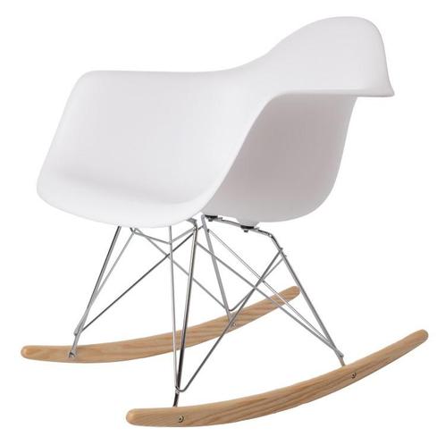 Schommelstoel RAR Chroom frame PP wit, Huis en Inrichting, Stoelen, Nieuw, Verzenden