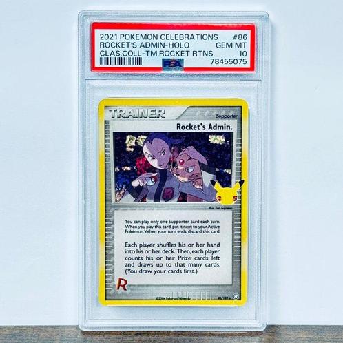 Pokémon Graded card - Rockets Admin Holo - Celebrations #86, Hobby & Loisirs créatifs, Jeux de cartes à collectionner | Pokémon