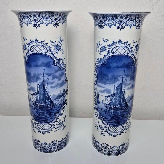 Vase (2) - Superbe ensemble haut de gamme Vazen - Delft Blue, Antiek en Kunst, Curiosa en Brocante