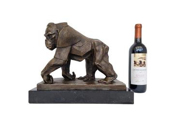 sculptuur, Gorilla - 30 cm - Brons, Marmer beschikbaar voor biedingen