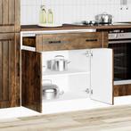 vidaXL Keuken onderkast Lucca bewerkt hout gerookt, Verzenden, Nieuw