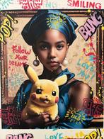 Koen Betjes (1992) - Meisje met de Parel x Pikachu - hand, Antiek en Kunst