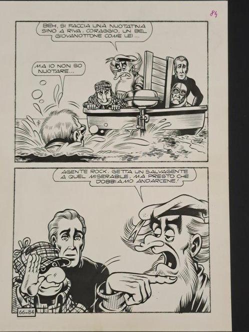 Magnus & Bunker - 1 Original page - Alan Ford - Una losca, Livres, BD