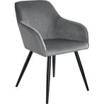 tectake Eetkamerstoel Marilyn fluweellook, zwarte stoelpoten, Huis en Inrichting, Stoelen, Verzenden, Nieuw