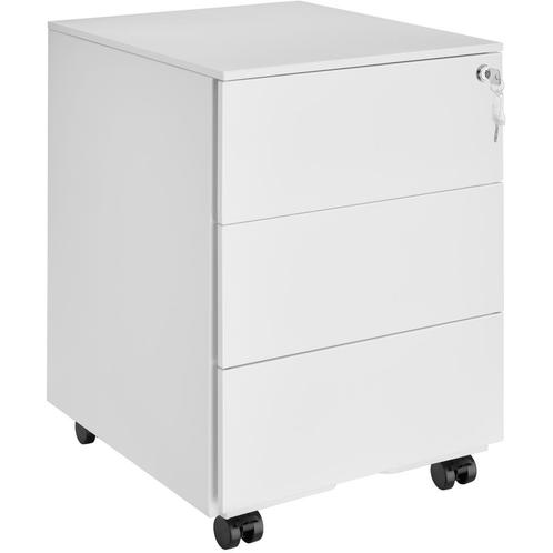 tectake Archiefkast Magna met 3 afsluitbare lades - wit, Huis en Inrichting, Kasten | Roldeurkasten en Archiefkasten, Verzenden
