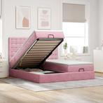 vidaXL Ottoman bed met matrassen 180x200cm fluweel roze, Huis en Inrichting, Slaapkamer | Bedden, Verzenden, Nieuw