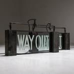 Signe lumineux à gaz ancien « SORTIE » - Enseigne lumineuse, Antiquités & Art