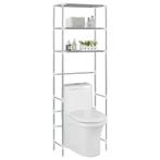 vidaXL Opbergrek voor boven toilet 3-laags 53x28x169 cm, Verzenden, Nieuw