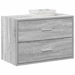 vidaXL Kast met 2 lades 60x31x40 cm bewerkt hout grijs, Huis en Inrichting, Kasten | Overige, Verzenden, Nieuw