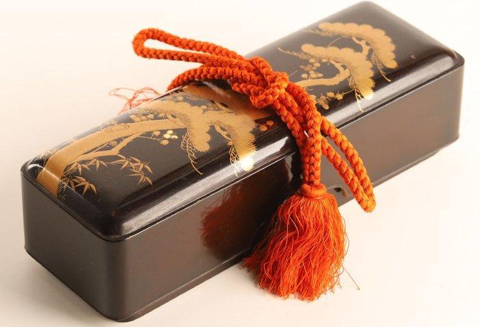 antique Fubako with all nashiji lacquer - Doos - Verfijnde, Antiek en Kunst, Antiek | Overige Antiek