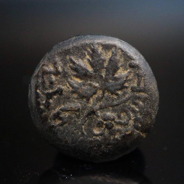 Oud-Joodse - Iudaea Brons Eerste Joodse Opstand Prutah, Antiek en Kunst, Antiek | Overige Antiek