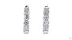 Hoepel oorbellen - 18 karaat Witgoud - 7.12ct. tw. Diamant