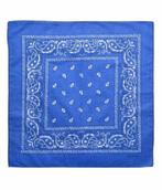 Haarband Bandana Zakdoek 55cm – Paisley Print – Blauw, Handtassen en Accessoires, Nieuw