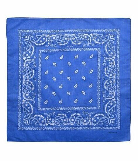 Haarband Bandana Zakdoek 55cm – Paisley Print – Blauw, Handtassen en Accessoires, Uiterlijk | Haarverzorging