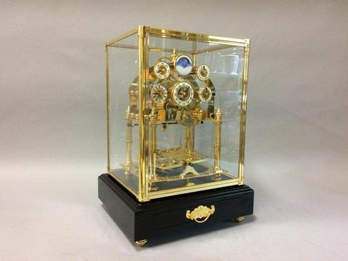 Pendule squelette - Mouvement en laiton plaqué or sous, Antiquités & Art, Antiquités | Horloges